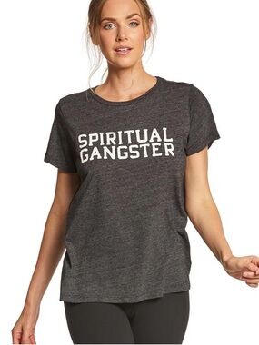Spiritual Gangster Dark Charcoal Short Sleeve Logo Tee
